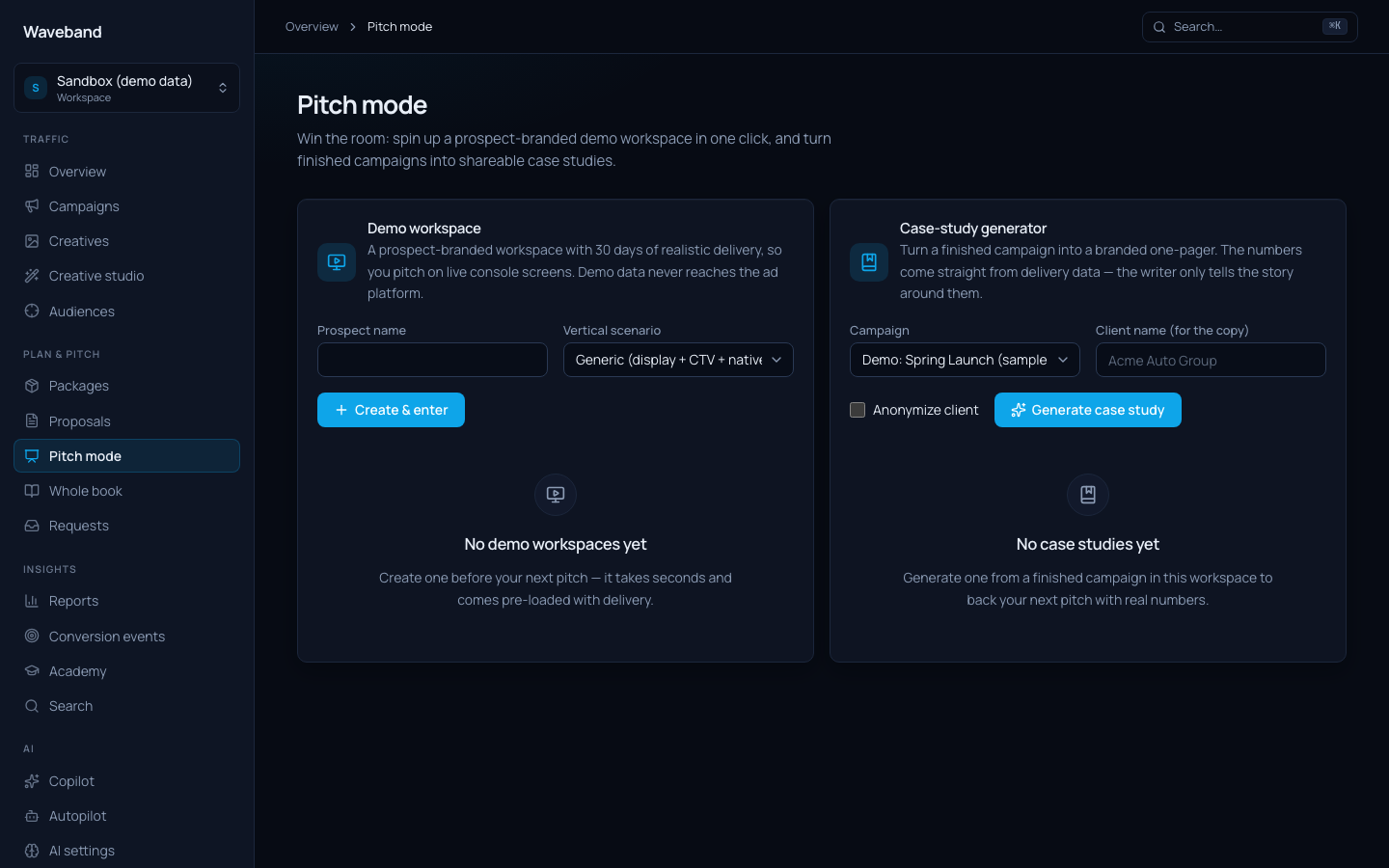 Pitch mode with case studies